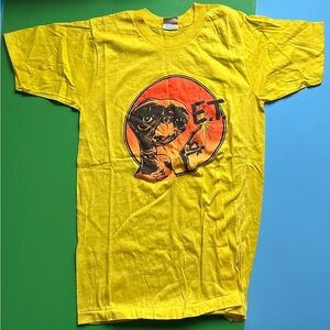 Vintage Kids 1980s Screen Stars Single Stitch E.T. Yellow T Shirt